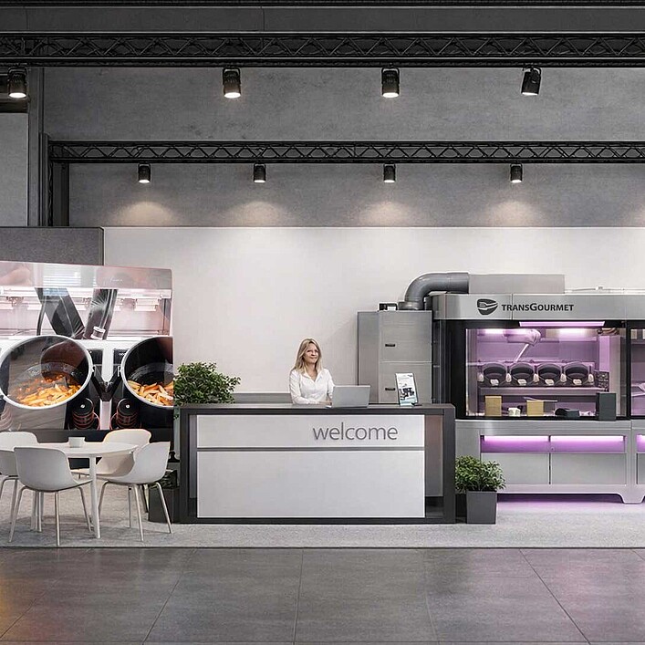 Blick auf den Stand von TransGourmet