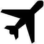 per Flugzeug
